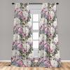 Ambesonne Exotic Branches Curtains, Simple Forest Leafy Silhouettes in Neutral Colors Boho Print, Window Treatments 2 Panel Set for Living Room Bedroom, Pair of – 28″ x 84″, Sea Green Dark Mustard(Peacock Green Off White)
