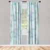 Ambesonne Exotic Branches Curtains, Simple Forest Leafy Silhouettes in Neutral Colors Boho Print, Window Treatments 2 Panel Set for Living Room Bedroom, Pair of – 28″ x 84″, Sea Green Dark Mustard(Dark Cadet Blue Off White)