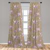 Ambesonne Exotic Branches Curtains, Simple Forest Leafy Silhouettes in Neutral Colors Boho Print, Window Treatments 2 Panel Set for Living Room Bedroom, Pair of – 28″ x 84″, Sea Green Dark Mustard(Lavender Warm Taupe)