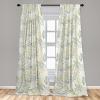 Ambesonne Exotic Branches Curtains, Simple Forest Leafy Silhouettes in Neutral Colors Boho Print, Window Treatments 2 Panel Set for Living Room Bedroom, Pair of – 28″ x 84″, Sea Green Dark Mustard(Dark Ceil Blue and Fern Green)