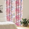 Ambesonne Exotic Branches Curtains, Simple Forest Leafy Silhouettes in Neutral Colors Boho Print, Window Treatments 2 Panel Set for Living Room Bedroom, Pair of – 28″ x 84″, Sea Green Dark Mustard(Pastel Pink Lavender Blue)