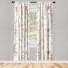 Ambesonne Exotic Branches Curtains, Simple Forest Leafy Silhouettes in Neutral Colors Boho Print, Window Treatments 2 Panel Set for Living Room Bedroom, Pair of – 28″ x 84″, Sea Green Dark Mustard(Pale Ruby Avocado Green)