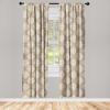 Ambesonne Exotic Branches Curtains, Simple Forest Leafy Silhouettes in Neutral Colors Boho Print, Window Treatments 2 Panel Set for Living Room Bedroom, Pair of – 28″ x 84″, Sea Green Dark Mustard(Warm Taupe Champagne)