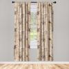 Ambesonne Exotic Branches Curtains, Simple Forest Leafy Silhouettes in Neutral Colors Boho Print, Window Treatments 2 Panel Set for Living Room Bedroom, Pair of – 28″ x 84″, Sea Green Dark Mustard(Pale Brown Dark Brown Tan)