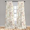 Ambesonne Exotic Branches Curtains, Simple Forest Leafy Silhouettes in Neutral Colors Boho Print, Window Treatments 2 Panel Set for Living Room Bedroom, Pair of – 28″ x 84″, Sea Green Dark Mustard(Pale Ruby Avocado Green)