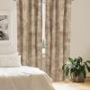 Ambesonne Exotic Branches Curtains, Simple Forest Leafy Silhouettes in Neutral Colors Boho Print, Window Treatments 2 Panel Set for Living Room Bedroom, Pair of – 28″ x 84″, Sea Green Dark Mustard(Warm Taupe Pastel Brown)