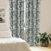 Ambesonne Exotic Branches Curtains, Simple Forest Leafy Silhouettes in Neutral Colors Boho Print, Window Treatments 2 Panel Set for Living Room Bedroom, Pair of – 28″ x 84″, Sea Green Dark Mustard(Cadet Blue and Taupe Grey)