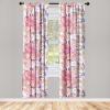 Ambesonne Exotic Branches Curtains, Simple Forest Leafy Silhouettes in Neutral Colors Boho Print, Window Treatments 2 Panel Set for Living Room Bedroom, Pair of – 28″ x 84″, Sea Green Dark Mustard(Pastel Pink Lavender Blue)