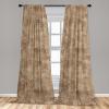 Ambesonne Exotic Branches Curtains, Simple Forest Leafy Silhouettes in Neutral Colors Boho Print, Window Treatments 2 Panel Set for Living Room Bedroom, Pair of – 28″ x 84″, Sea Green Dark Mustard(Warm Taupe Pastel Brown)
