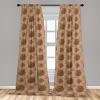 Ambesonne Exotic Branches Curtains, Simple Forest Leafy Silhouettes in Neutral Colors Boho Print, Window Treatments 2 Panel Set for Living Room Bedroom, Pair of – 28″ x 84″, Sea Green Dark Mustard(Dark Khaki Fawn)
