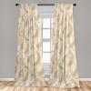 Ambesonne Exotic Branches Curtains, Simple Forest Leafy Silhouettes in Neutral Colors Boho Print, Window Treatments 2 Panel Set for Living Room Bedroom, Pair of – 28″ x 84″, Sea Green Dark Mustard(Pale Salmon Off White)