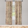 Ambesonne Exotic Branches Curtains, Simple Forest Leafy Silhouettes in Neutral Colors Boho Print, Window Treatments 2 Panel Set for Living Room Bedroom, Pair of – 28″ x 84″, Sea Green Dark Mustard(Warm Taupe Pastel Brown)