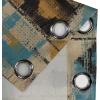 Ambesonne Floral Boho Grommet Curtain, Simple Design Delicate Flower Silhouettes Neutral Colors Exotics Art, Decorative 2-Panel Window Drapes for Bedroom Living Room, 50″ x 108″, Dark Indigo Pale Blue(Dark Yellow Sea Blue)