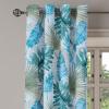 Ambesonne Floral Boho Grommet Curtain, Simple Design Delicate Flower Silhouettes Neutral Colors Exotics Art, Decorative 2-Panel Window Drapes for Bedroom Living Room, 50″ x 108″, Dark Indigo Pale Blue(Blue Grey Reseda Green)