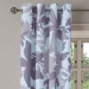 Ambesonne Floral Boho Grommet Curtain, Simple Design Delicate Flower Silhouettes Neutral Colors Exotics Art, Decorative 2-Panel Window Drapes for Bedroom Living Room, 50″ x 108″, Dark Indigo Pale Blue(Dark Indigo Pale Blue)