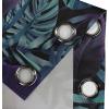 Ambesonne Floral Boho Grommet Curtain, Simple Design Delicate Flower Silhouettes Neutral Colors Exotics Art, Decorative 2-Panel Window Drapes for Bedroom Living Room, 50″ x 108″, Dark Indigo Pale Blue(Dark Purple Cadet Blue)