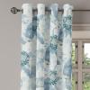 Ambesonne Floral Boho Grommet Curtain, Simple Design Delicate Flower Silhouettes Neutral Colors Exotics Art, Decorative 2-Panel Window Drapes for Bedroom Living Room, 50″ x 108″, Dark Indigo Pale Blue(Cadet Blue and Pale Grey)