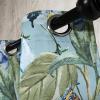Ambesonne Floral Boho Grommet Curtain, Simple Design Delicate Flower Silhouettes Neutral Colors Exotics Art, Decorative 2-Panel Window Drapes for Bedroom Living Room, 50″ x 108″, Dark Indigo Pale Blue(Cadet Blue Multicolor)