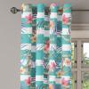 Ambesonne Floral Boho Grommet Curtain, Simple Design Delicate Flower Silhouettes Neutral Colors Exotics Art, Decorative 2-Panel Window Drapes for Bedroom Living Room, 50″ x 108″, Dark Indigo Pale Blue(Dark Seafoam Pale Pink)