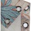 Ambesonne Floral Boho Grommet Curtain, Simple Design Delicate Flower Silhouettes Neutral Colors Exotics Art, Decorative 2-Panel Window Drapes for Bedroom Living Room, 50″ x 108″, Dark Indigo Pale Blue(Pale Rust and Blue Grey)
