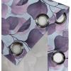 Ambesonne Floral Boho Grommet Curtain, Simple Design Delicate Flower Silhouettes Neutral Colors Exotics Art, Decorative 2-Panel Window Drapes for Bedroom Living Room, 50″ x 108″, Dark Indigo Pale Blue(Lilac Pale Eggplant)