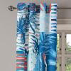 Ambesonne Floral Boho Grommet Curtain, Simple Design Delicate Flower Silhouettes Neutral Colors Exotics Art, Decorative 2-Panel Window Drapes for Bedroom Living Room, 50″ x 108″, Dark Indigo Pale Blue(Dark Lavender Pink)