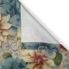 Ambesonne Floral Boho Grommet Curtain, Simple Design Delicate Flower Silhouettes Neutral Colors Exotics Art, Decorative 2-Panel Window Drapes for Bedroom Living Room, 50″ x 108″, Dark Indigo Pale Blue(Pale Teal Cream Pale Ruby)