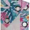 Ambesonne Floral Boho Grommet Curtain, Simple Design Delicate Flower Silhouettes Neutral Colors Exotics Art, Decorative 2-Panel Window Drapes for Bedroom Living Room, 50″ x 108″, Dark Indigo Pale Blue(Dark Magenta and Sea Blue)