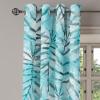 Ambesonne Floral Boho Grommet Curtain, Simple Design Delicate Flower Silhouettes Neutral Colors Exotics Art, Decorative 2-Panel Window Drapes for Bedroom Living Room, 50″ x 108″, Dark Indigo Pale Blue(Deep Sky Blue and Pale Teal)