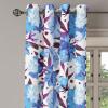 Ambesonne Floral Boho Grommet Curtain, Simple Design Delicate Flower Silhouettes Neutral Colors Exotics Art, Decorative 2-Panel Window Drapes for Bedroom Living Room, 50″ x 108″, Dark Indigo Pale Blue(Deep Sky Blue Violet)