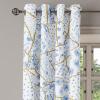 Ambesonne Floral Boho Grommet Curtain, Simple Design Delicate Flower Silhouettes Neutral Colors Exotics Art, Decorative 2-Panel Window Drapes for Bedroom Living Room, 50″ x 108″, Dark Indigo Pale Blue(Pale Camel and Sky Blue)