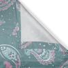 Ambesonne Floral Boho Grommet Curtain, Simple Design Delicate Flower Silhouettes Neutral Colors Exotics Art, Decorative 2-Panel Window Drapes for Bedroom Living Room, 50″ x 108″, Dark Indigo Pale Blue(Cadet Blue Pastel Pink)