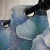 Ambesonne Floral Boho Grommet Curtain, Simple Design Delicate Flower Silhouettes Neutral Colors Exotics Art, Decorative 2-Panel Window Drapes for Bedroom Living Room, 50″ x 108″, Dark Indigo Pale Blue(Ceil Blue Teal Marigold)