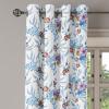 Ambesonne Floral Boho Grommet Curtain, Simple Design Delicate Flower Silhouettes Neutral Colors Exotics Art, Decorative 2-Panel Window Drapes for Bedroom Living Room, 50″ x 108″, Dark Indigo Pale Blue(Pale Maroon and Sea Blue)