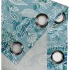 Ambesonne Floral Boho Grommet Curtain, Simple Design Delicate Flower Silhouettes Neutral Colors Exotics Art, Decorative 2-Panel Window Drapes for Bedroom Living Room, 50″ x 108″, Dark Indigo Pale Blue(Seafoam Cadet Blue White)