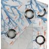 Ambesonne Floral Boho Grommet Curtain, Simple Design Delicate Flower Silhouettes Neutral Colors Exotics Art, Decorative 2-Panel Window Drapes for Bedroom Living Room, 50″ x 108″, Dark Indigo Pale Blue(Dark Turquoise Salmon)