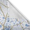 Ambesonne Floral Boho Grommet Curtain, Simple Design Delicate Flower Silhouettes Neutral Colors Exotics Art, Decorative 2-Panel Window Drapes for Bedroom Living Room, 50″ x 108″, Dark Indigo Pale Blue(Pale Camel and Sky Blue)