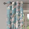 Ambesonne Floral Boho Grommet Curtain, Simple Design Delicate Flower Silhouettes Neutral Colors Exotics Art, Decorative 2-Panel Window Drapes for Bedroom Living Room, 50″ x 108″, Dark Indigo Pale Blue(Cadet Blue Eggshell)