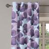 Ambesonne Floral Boho Grommet Curtain, Simple Design Delicate Flower Silhouettes Neutral Colors Exotics Art, Decorative 2-Panel Window Drapes for Bedroom Living Room, 50″ x 108″, Dark Indigo Pale Blue(Lilac Pale Eggplant)