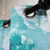 Ambesonne Floral Boho Grommet Curtain, Simple Design Delicate Flower Silhouettes Neutral Colors Exotics Art, Decorative 2-Panel Window Drapes for Bedroom Living Room, 50″ x 108″, Dark Indigo Pale Blue(Dark Seafoam Seafoam)