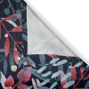 Ambesonne Floral Boho Grommet Curtain, Simple Design Delicate Flower Silhouettes Neutral Colors Exotics Art, Decorative 2-Panel Window Drapes for Bedroom Living Room, 50″ x 108″, Dark Indigo Pale Blue(Dark Coral Slate Blue)
