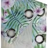 Ambesonne Floral Boho Grommet Curtain, Simple Design Delicate Flower Silhouettes Neutral Colors Exotics Art, Decorative 2-Panel Window Drapes for Bedroom Living Room, 50″ x 108″, Dark Indigo Pale Blue(Pale Purple and Fern Green)