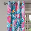 Ambesonne Floral Boho Grommet Curtain, Simple Design Delicate Flower Silhouettes Neutral Colors Exotics Art, Decorative 2-Panel Window Drapes for Bedroom Living Room, 50″ x 108″, Dark Indigo Pale Blue(Dark Magenta and Sea Blue)