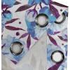 Ambesonne Floral Boho Grommet Curtain, Simple Design Delicate Flower Silhouettes Neutral Colors Exotics Art, Decorative 2-Panel Window Drapes for Bedroom Living Room, 50″ x 108″, Dark Indigo Pale Blue(Deep Sky Blue Violet)