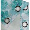 Ambesonne Floral Boho Grommet Curtain, Simple Design Delicate Flower Silhouettes Neutral Colors Exotics Art, Decorative 2-Panel Window Drapes for Bedroom Living Room, 50″ x 108″, Dark Indigo Pale Blue(Dark Seafoam Seafoam)