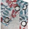 Ambesonne Floral Boho Grommet Curtain, Simple Design Delicate Flower Silhouettes Neutral Colors Exotics Art, Decorative 2-Panel Window Drapes for Bedroom Living Room, 50″ x 108″, Dark Indigo Pale Blue(Off White Ruby Cadet Blue)