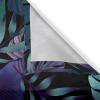Ambesonne Floral Boho Grommet Curtain, Simple Design Delicate Flower Silhouettes Neutral Colors Exotics Art, Decorative 2-Panel Window Drapes for Bedroom Living Room, 50″ x 108″, Dark Indigo Pale Blue(Dark Purple Cadet Blue)