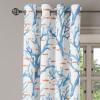 Ambesonne Floral Boho Grommet Curtain, Simple Design Delicate Flower Silhouettes Neutral Colors Exotics Art, Decorative 2-Panel Window Drapes for Bedroom Living Room, 50″ x 108″, Dark Indigo Pale Blue(Dark Turquoise Salmon)