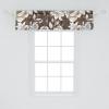 Ambesonne Garden Scene Window Valance, Neutral Traditional Roses and Floral Pattern Boho Romance Print, Curtain Valance for Kitchen Bedroom Decor with Rod Pocket, 54″ X 18″, Cream White Dark Sepia(Cream White Dark Sepia)