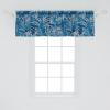 Ambesonne Garden Scene Window Valance, Neutral Traditional Roses and Floral Pattern Boho Romance Print, Curtain Valance for Kitchen Bedroom Decor with Rod Pocket, 54″ X 18″, Cream White Dark Sepia(Indigo and Sea Blue)